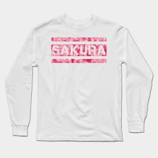 The cute pink sakura word Long Sleeve T-Shirt